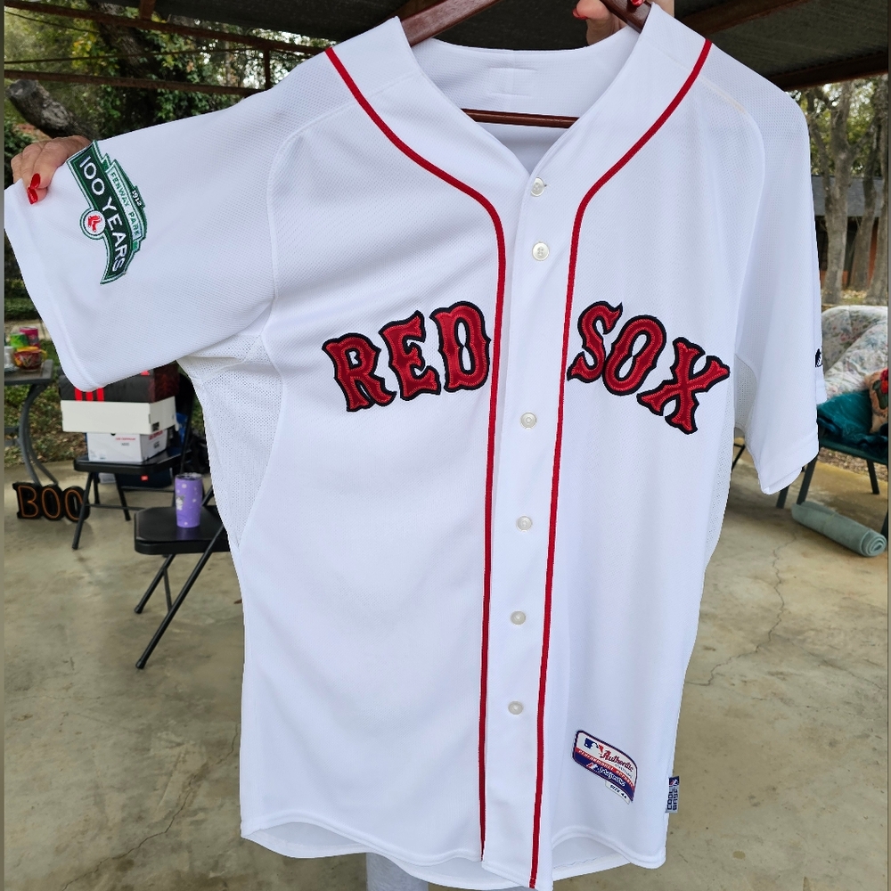 Red Sox baseball jersey #34 David Ortiz size 44 100 YEARS FENWAY PARK